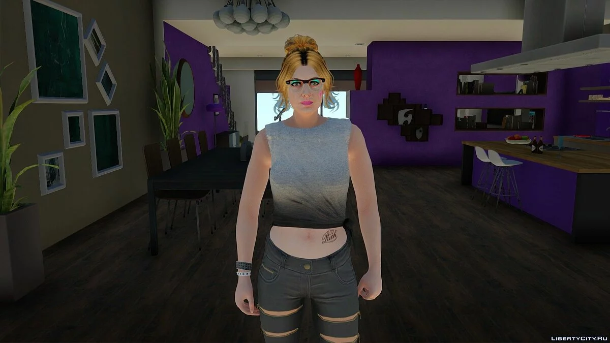 Випадковий скин дівчини Outher 3 з GTA Online / GTA San Andreas