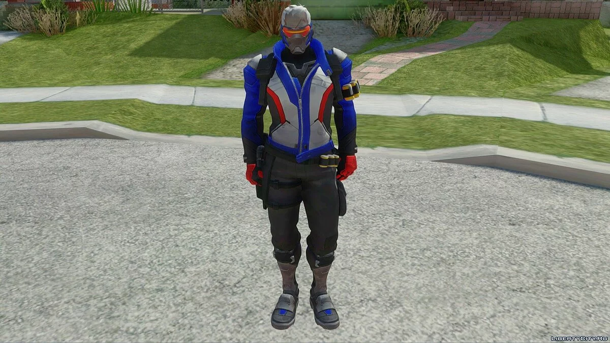 Soldier 76 from Overwatch / GTA San Andreas