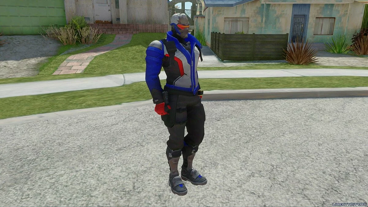 Soldier 76 from Overwatch / GTA San Andreas
