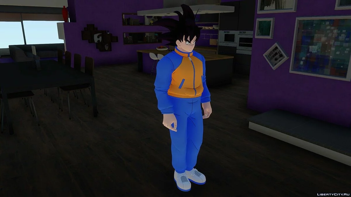 Goku in Sportswear from Dragon Ball Xenoverse 2 / GTA San Andreas