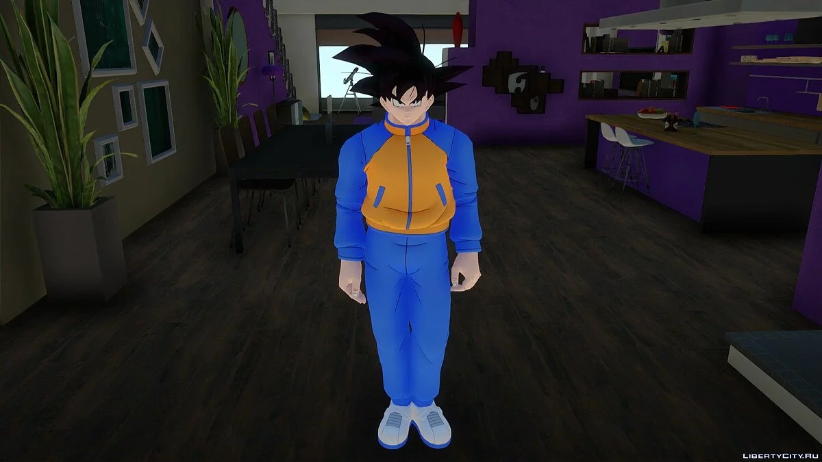 Goku in Sportswear from Dragon Ball Xenoverse 2 / GTA San Andreas
