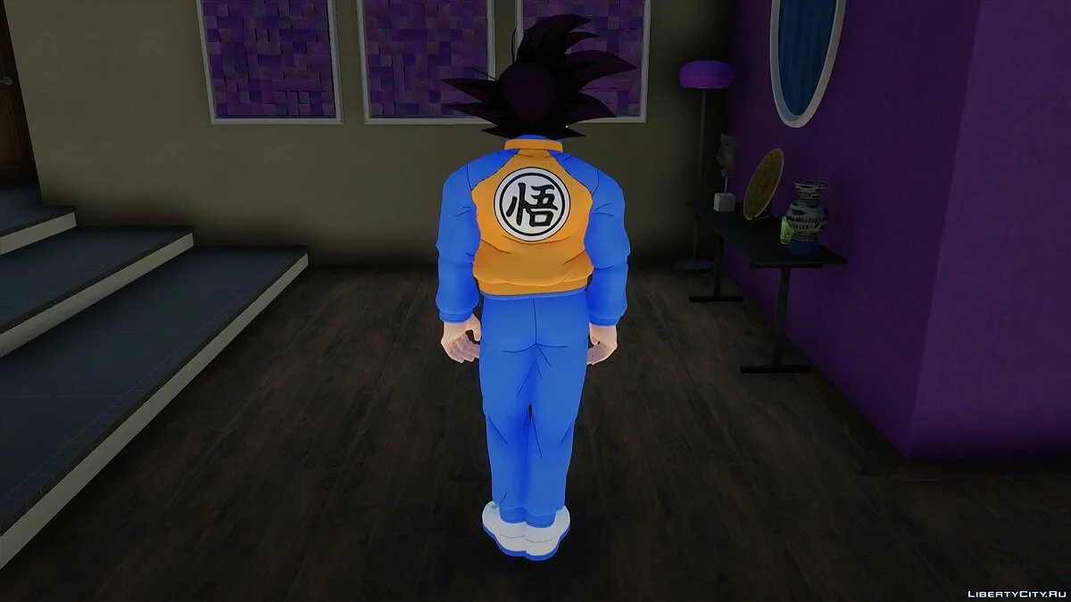 Goku in Sportswear from Dragon Ball Xenoverse 2 / GTA San Andreas