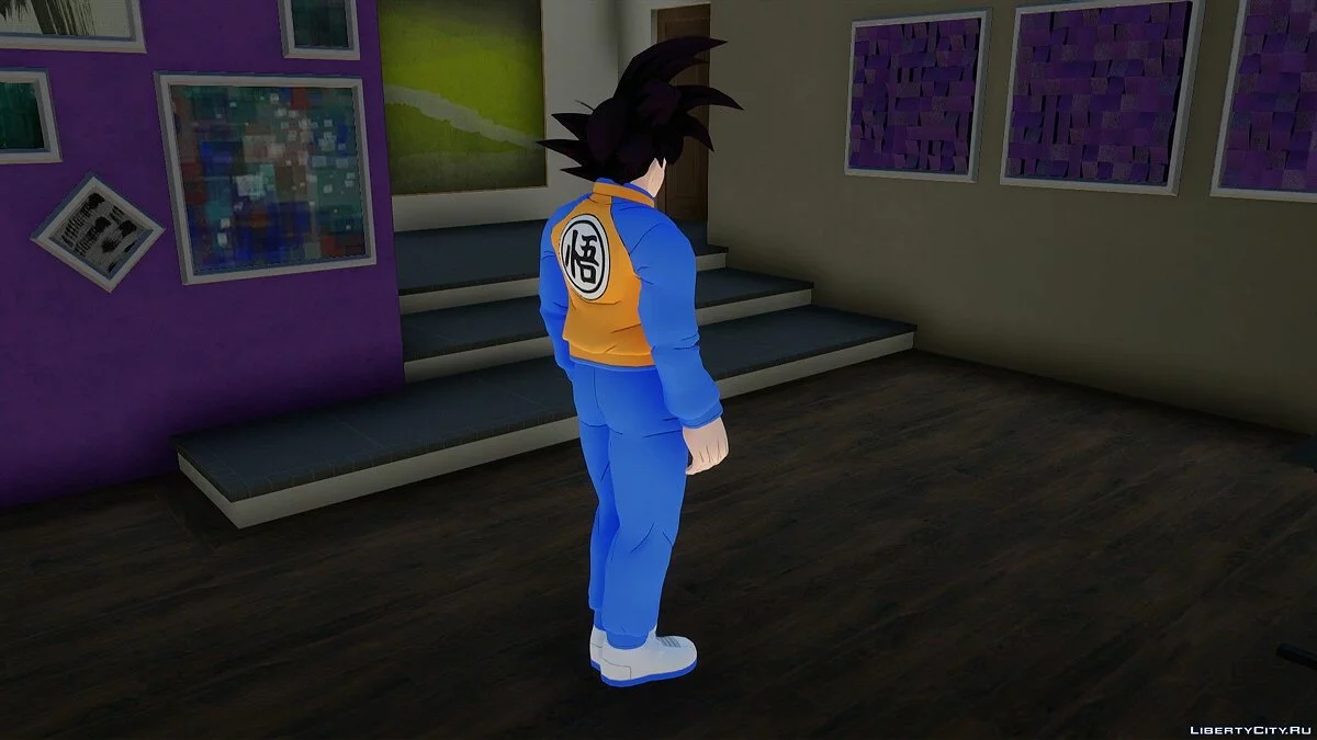 Goku in Sportswear from Dragon Ball Xenoverse 2 / GTA San Andreas
