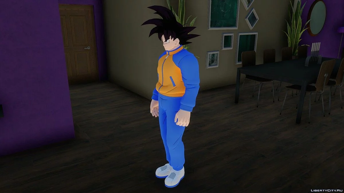 Goku in Sportswear from Dragon Ball Xenoverse 2 / GTA San Andreas