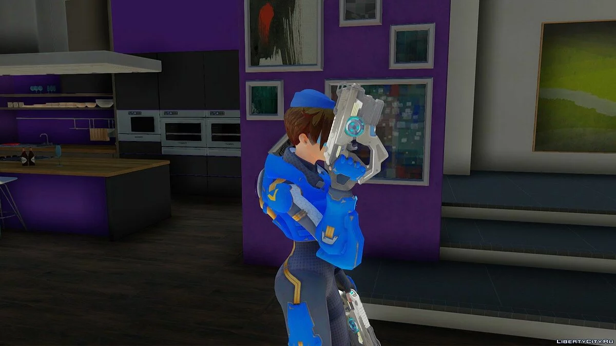 Tracer (Cadet Oxton) de Overwatch / GTA San Andreas