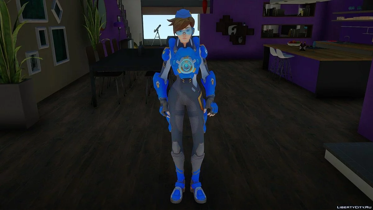 Tracer (Cadet Oxton) de Overwatch / GTA San Andreas