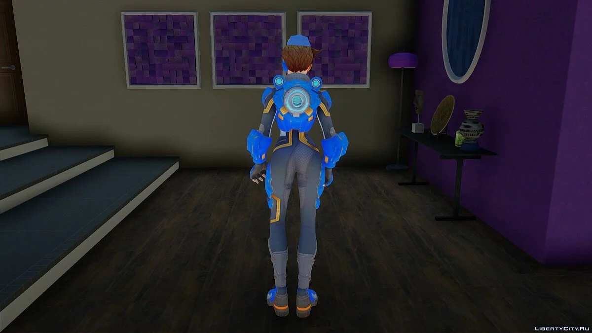 Tracer (Cadet Oxton) de Overwatch / GTA San Andreas