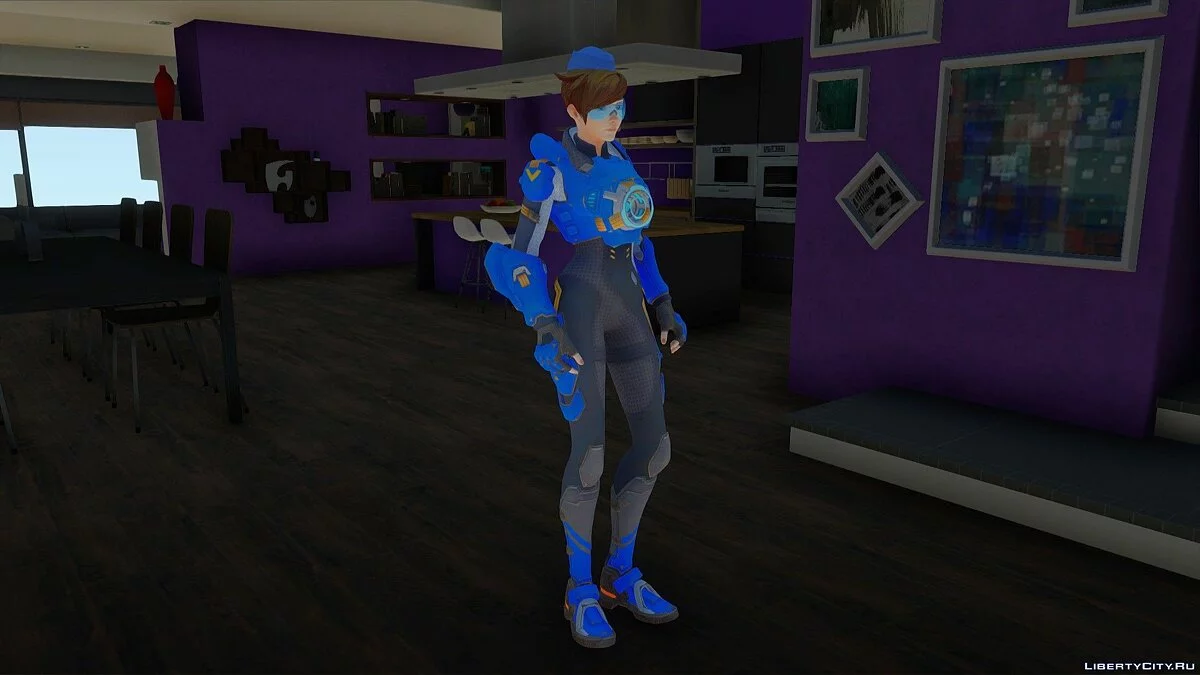 Tracer (Cadet Oxton) de Overwatch / GTA San Andreas