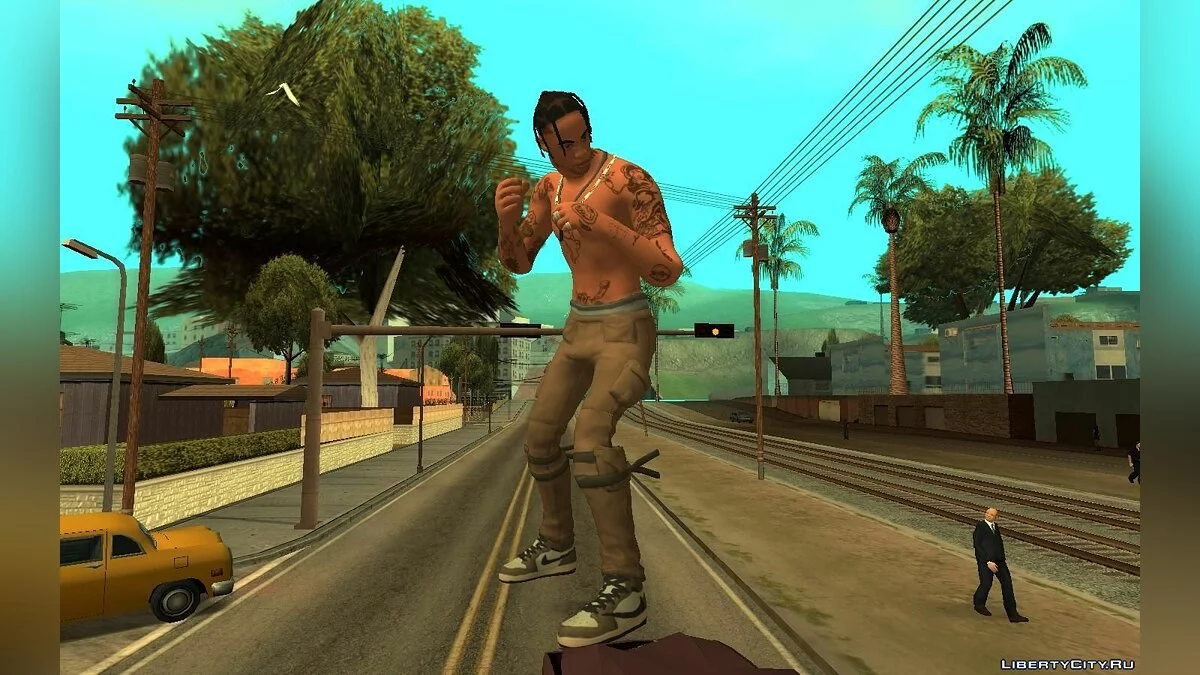 Трэвис Скотт из игры Fortnite / GTA San Andreas