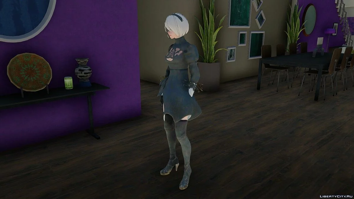2B из NieR: Automata / GTA San Andreas