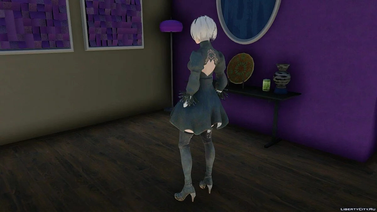 2B из NieR: Automata / GTA San Andreas