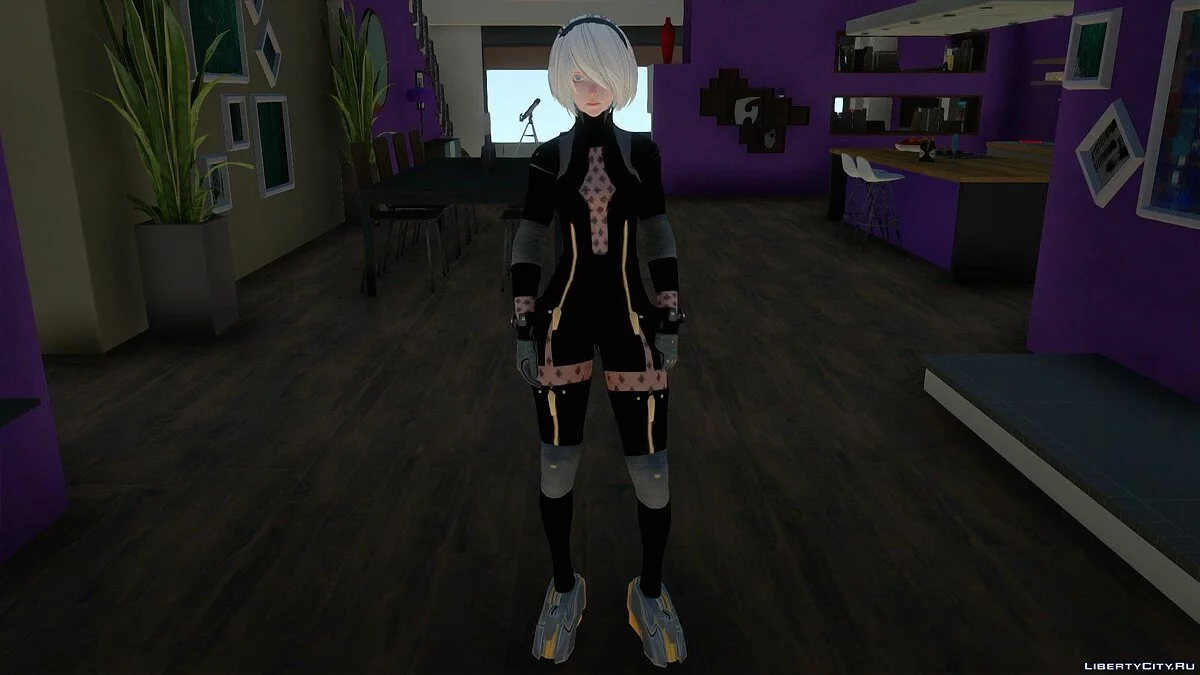 2B из NieR: Automata / GTA San Andreas