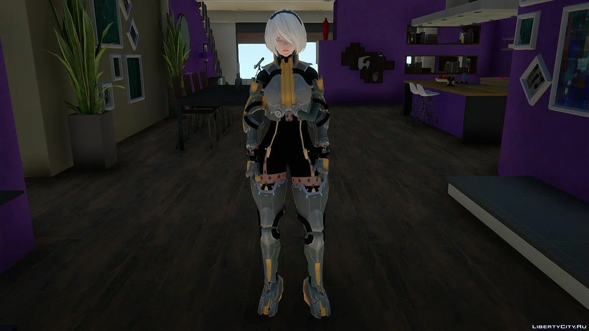 2B из NieR: Automata / GTA San Andreas
