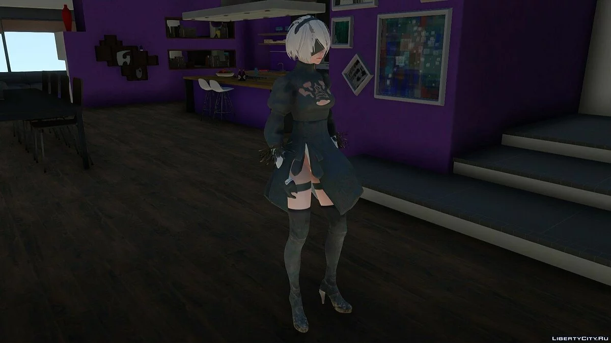 2B из NieR: Automata / GTA San Andreas