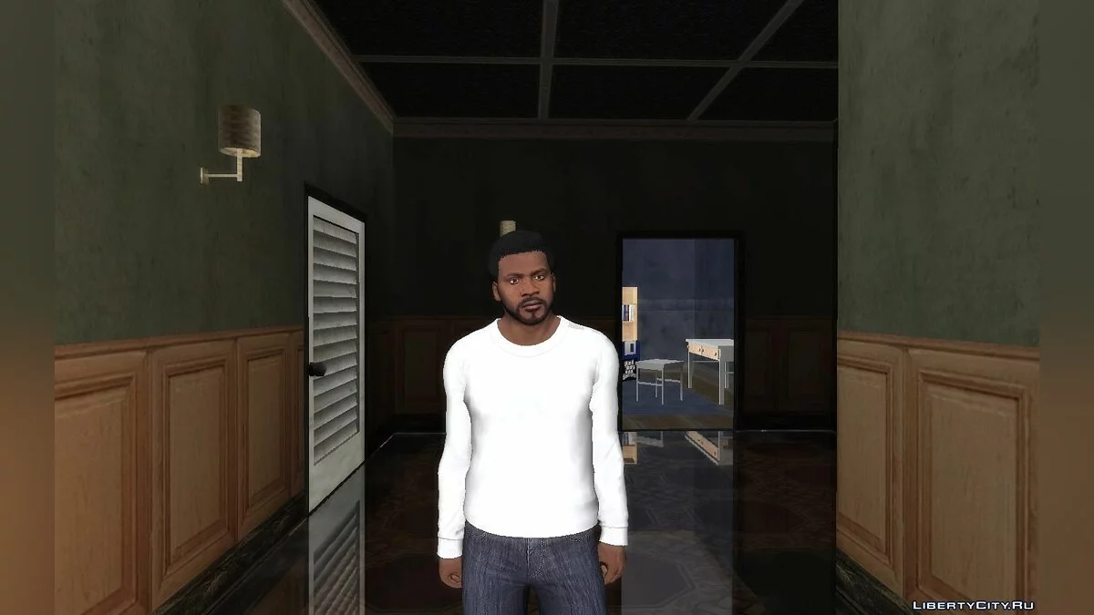 Franklin Clinton in a White Sweater / GTA San Andreas