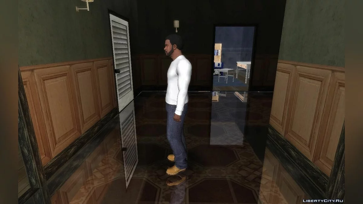 Franklin Clinton in a White Sweater / GTA San Andreas