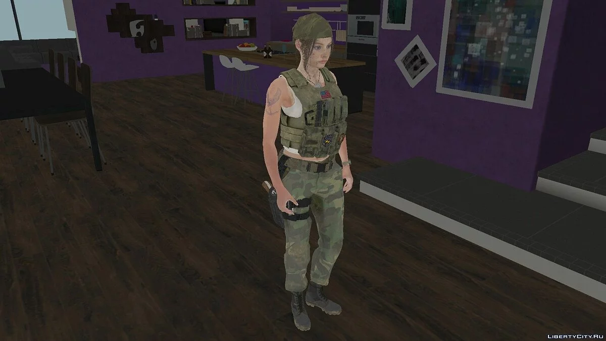 克莱尔·雷德菲尔德的军装,来自生化危机2重制版 / GTA San Andreas
