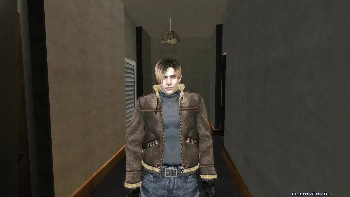 Леон из Resident Evil 4 в жакете / GTA San Andreas