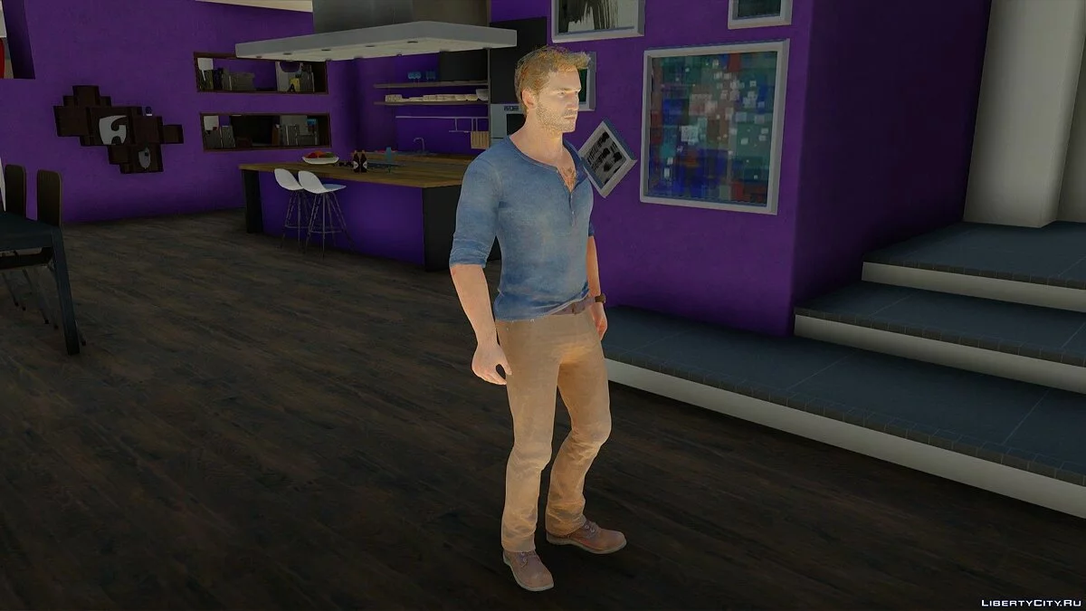 Nathan Drake aus Uncharted 4: A Thief's End / GTA San Andreas