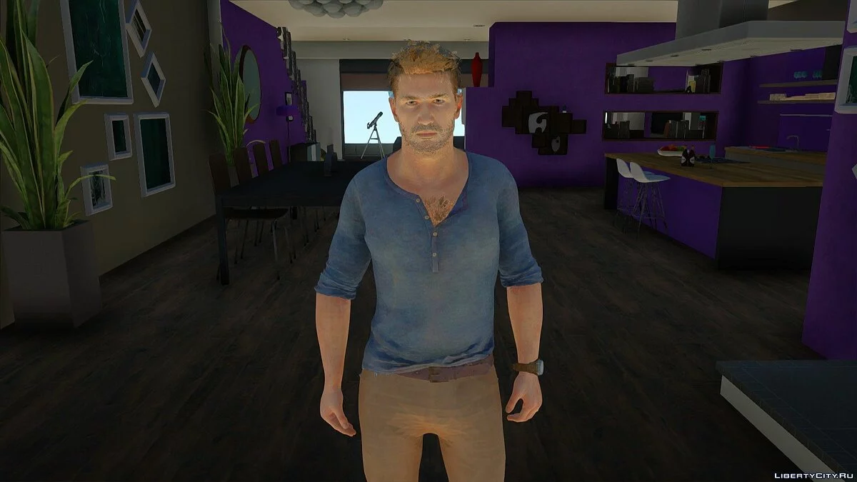 Nathan Drake aus Uncharted 4: A Thief's End / GTA San Andreas
