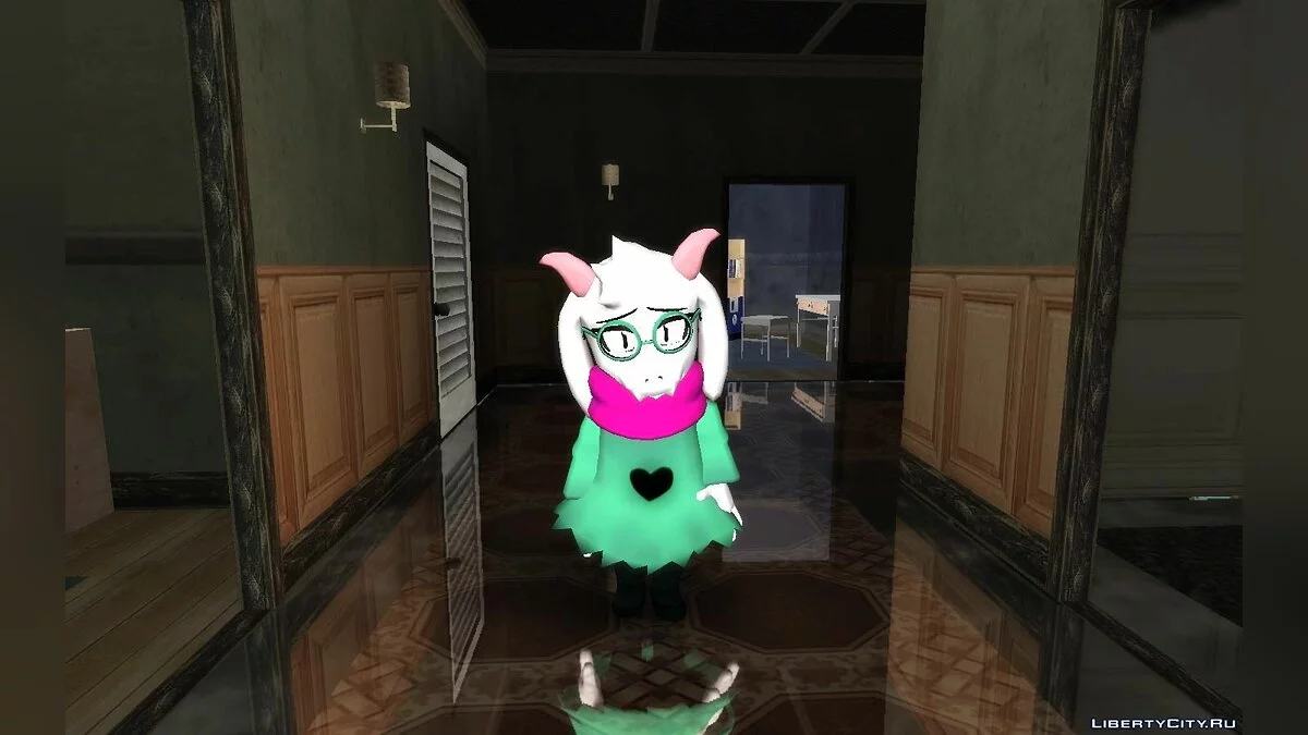 Ralsei dari permainan Deltarune / GTA San Andreas