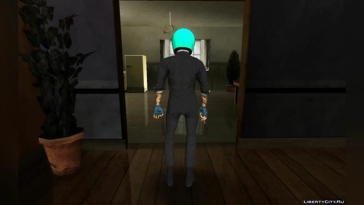 Sydney de PAYDAY 2 con casco / GTA San Andreas