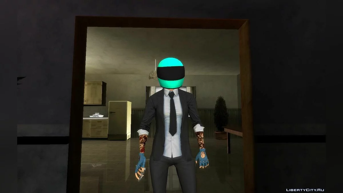 Sydney de PAYDAY 2 con casco / GTA San Andreas