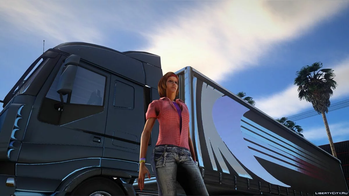 Mujer del juego Euro Truck Simulator / GTA San Andreas