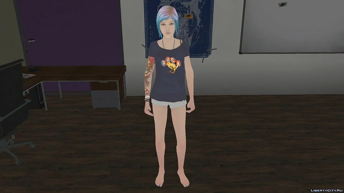 Chloé Price en pyjama de Life Is Strange : Épisode 3 / GTA San Andreas