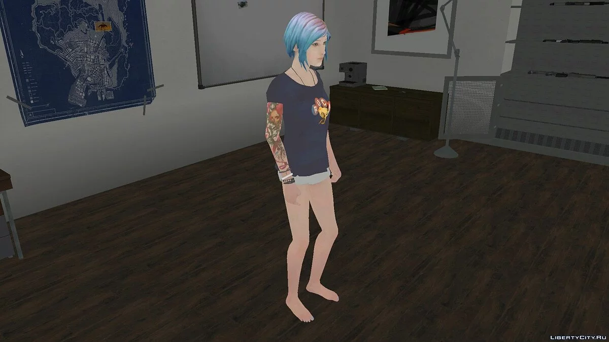 Chloé Price en pyjama de Life Is Strange : Épisode 3 / GTA San Andreas