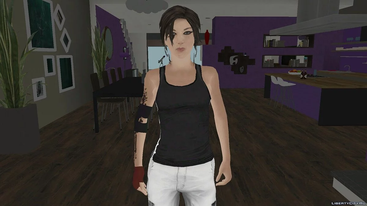 Лара Крофт у костюмі з Mirror’s Edge / GTA San Andreas