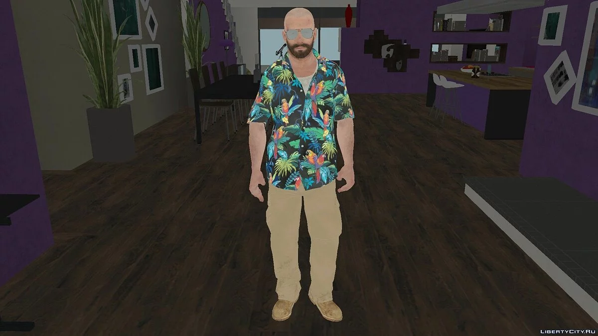 Max Payne en camisa de loros de Max Payne 3 / GTA San Andreas