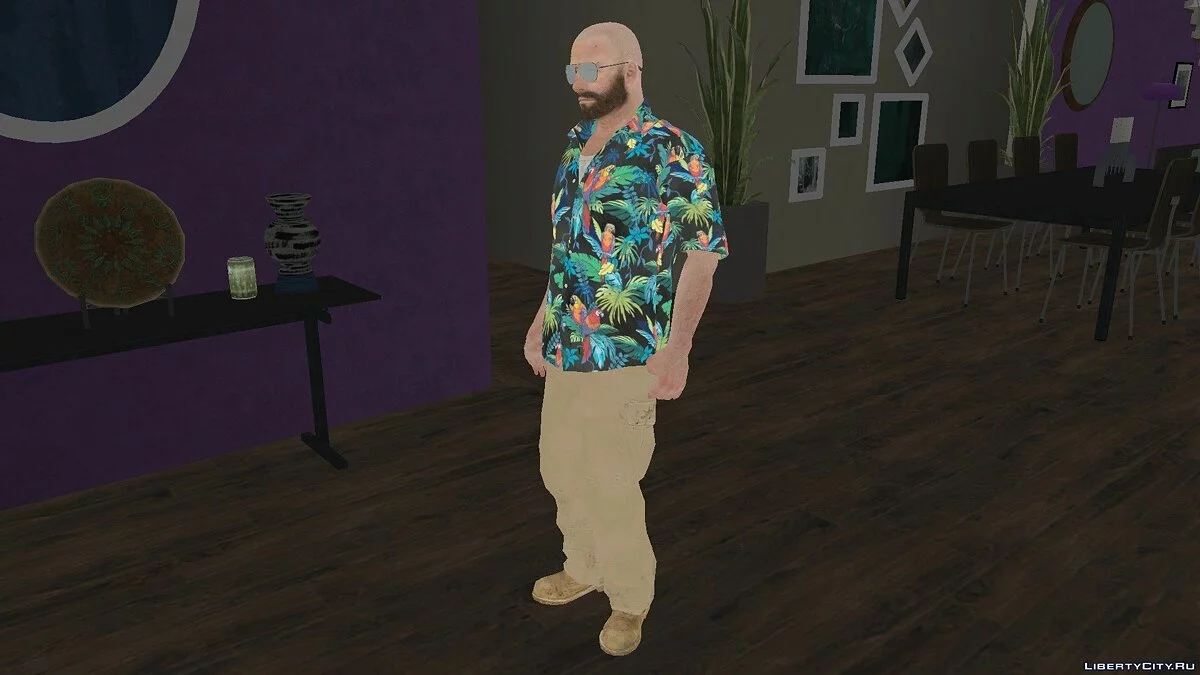 Max Payne en camisa de loros de Max Payne 3 / GTA San Andreas