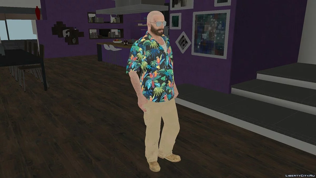 Max Payne en camisa de loros de Max Payne 3 / GTA San Andreas