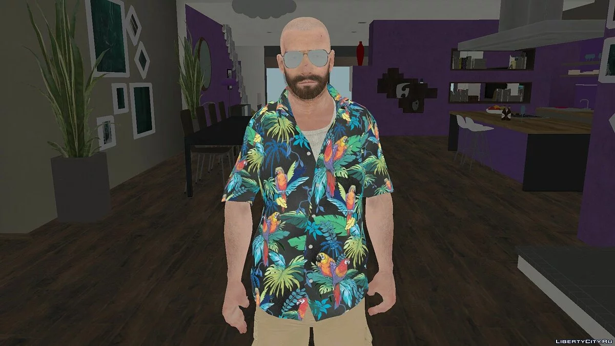 Max Payne en camisa de loros de Max Payne 3 / GTA San Andreas