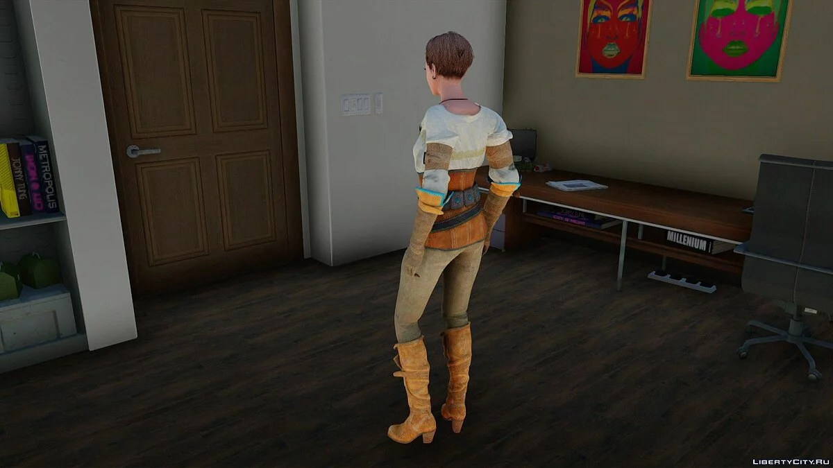 Moira Burton from Resident Evil Revelations 2 in Ciri's Outfit / GTA San Andreas