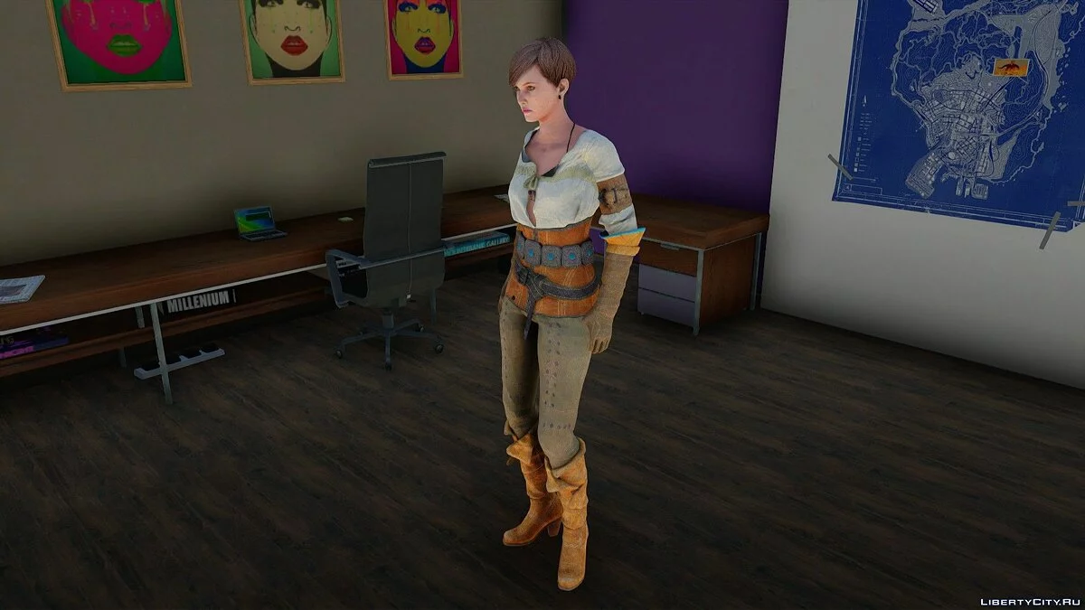 Moira Burton from Resident Evil Revelations 2 in Ciri's Outfit / GTA San Andreas