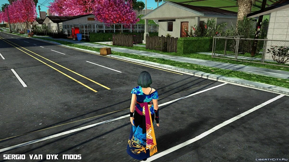 DOA 6 Tamaki Teal & Blue Aikido Kimono / GTA San Andreas