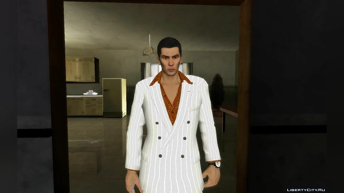 Kazuma Kiryu from Yakuza 0 / GTA San Andreas