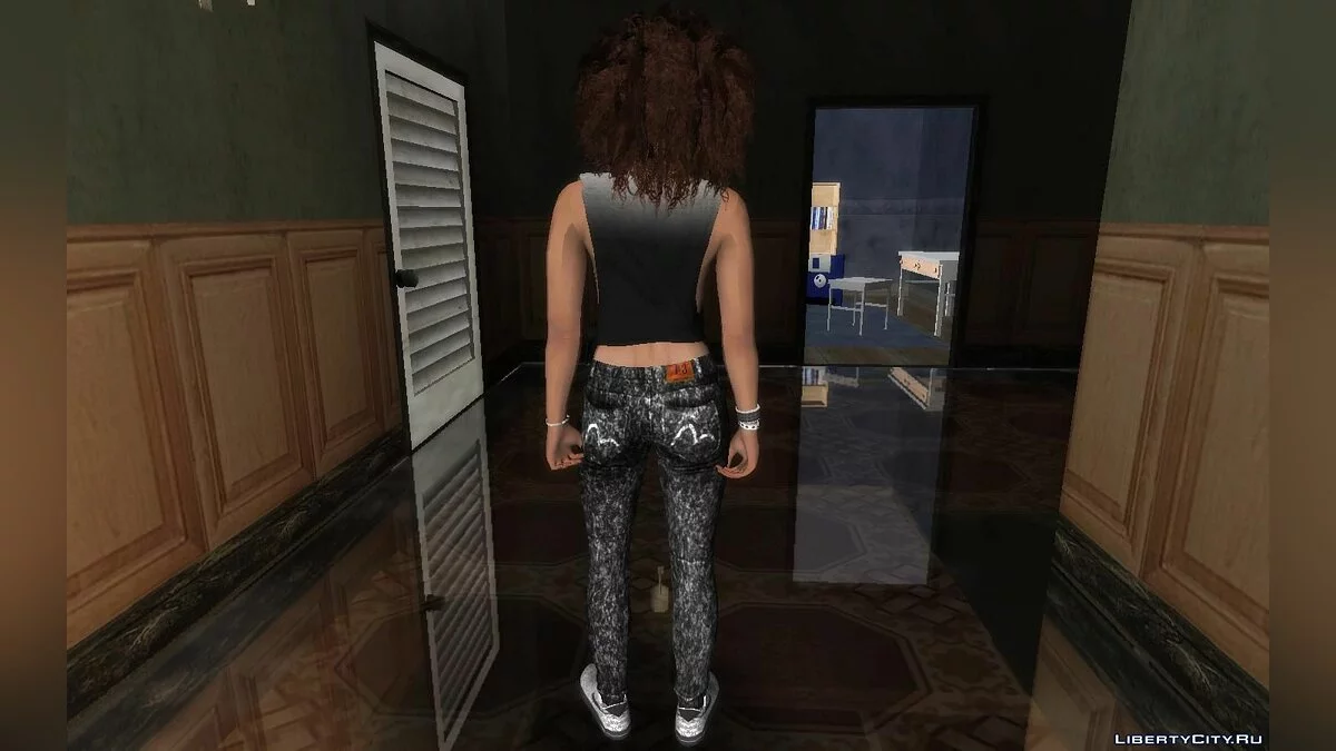 Skin Wanita Acak dari GTA Online (Gaya Rambut Afro) #1 / GTA San Andreas