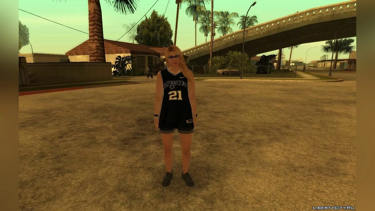 Zufälliger weiblicher Skin aus GTA Online #4 (In San Antonio Spurs-Form) / GTA San Andreas
