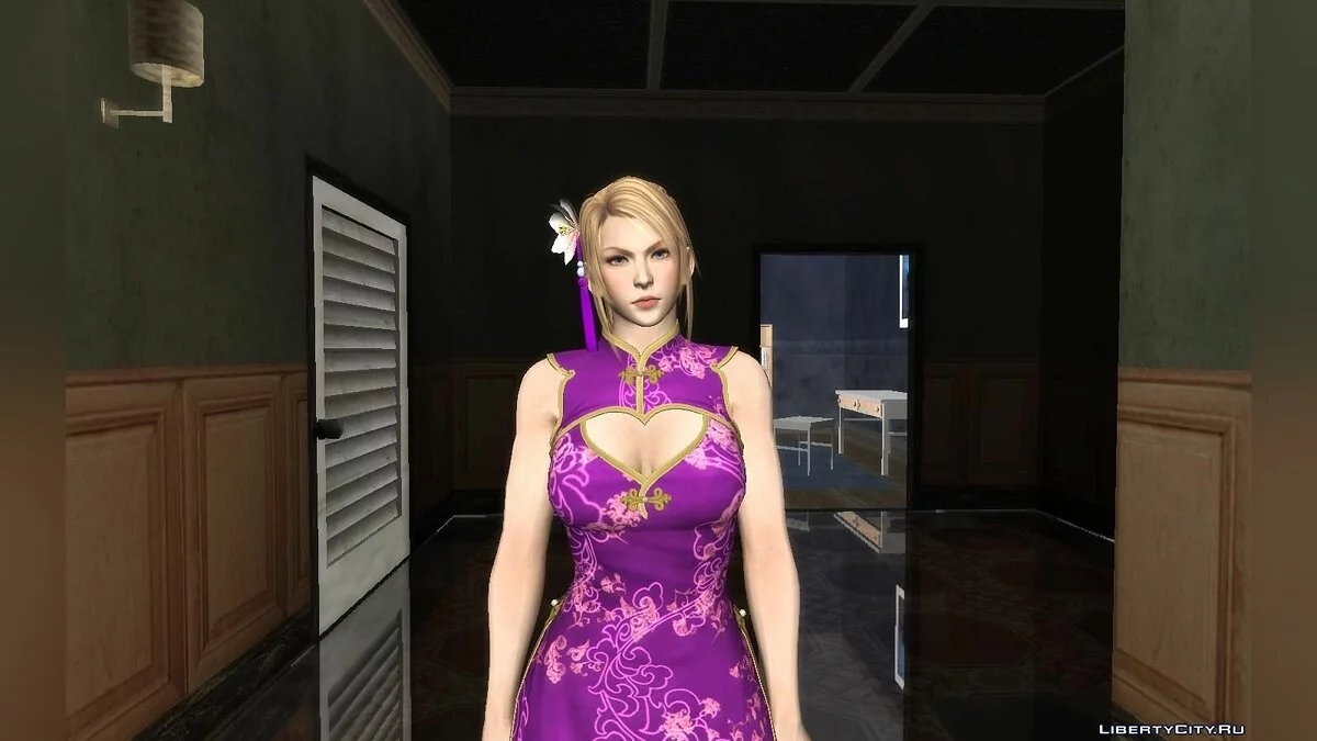 سارة براين في فستان برتقالي من DOA5LR / جي تي إيه سان أندرياس