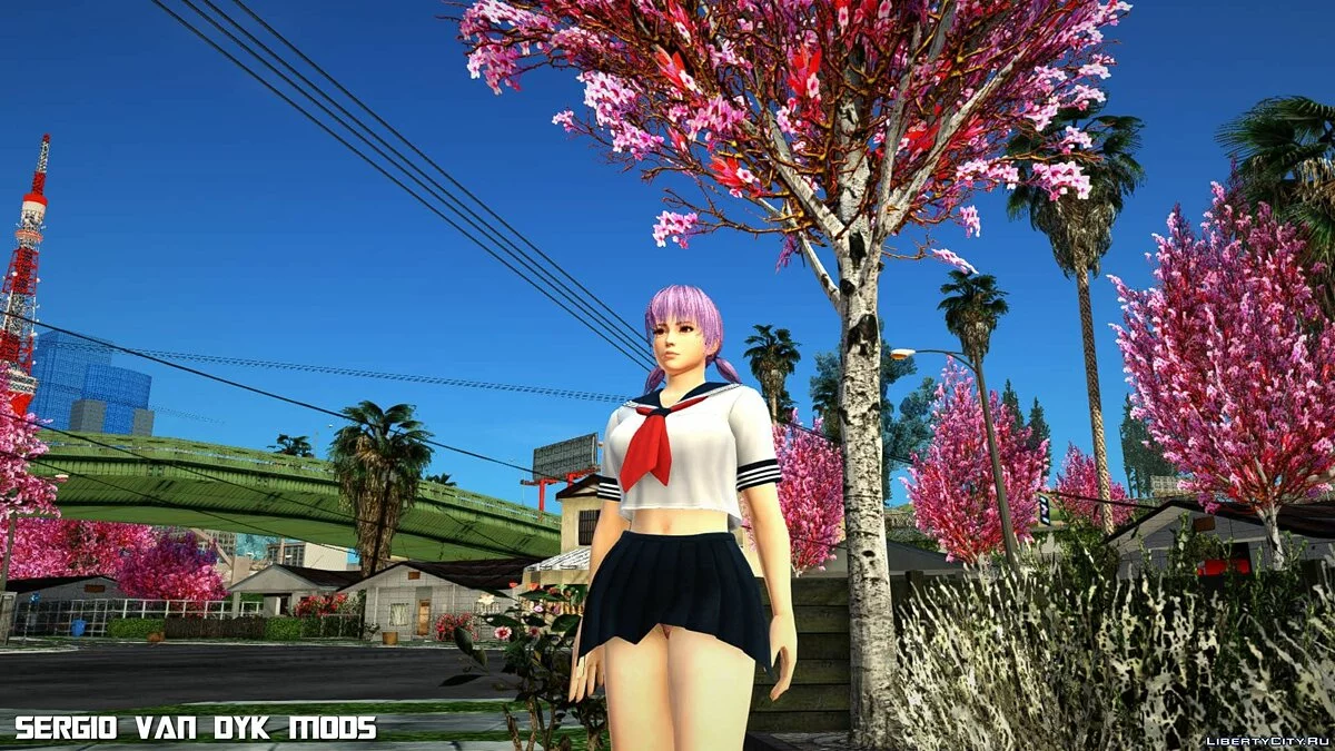Ayane en uniforme de marin blanc de Dead or Alive Xtreme Venus Vacation / GTA San Andreas