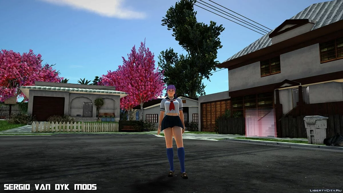 Ayane en uniforme de marin blanc de Dead or Alive Xtreme Venus Vacation / GTA San Andreas