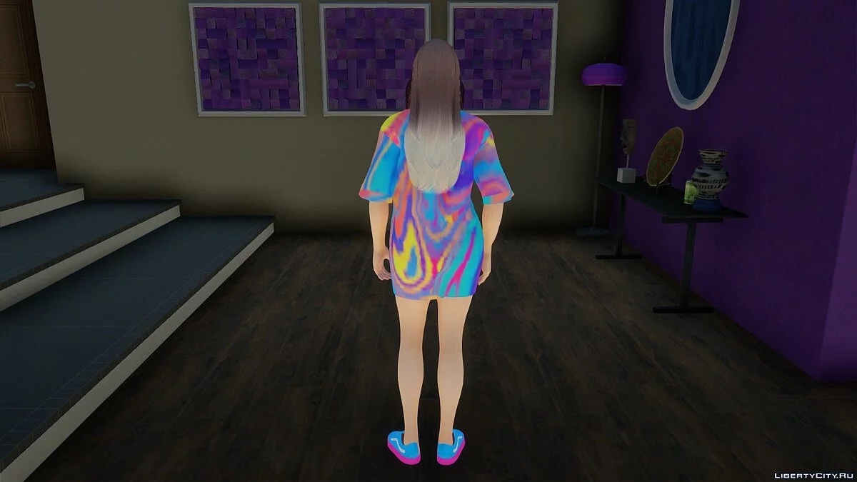 Helena Douglas em vestido psicodélico / GTA San Andreas
