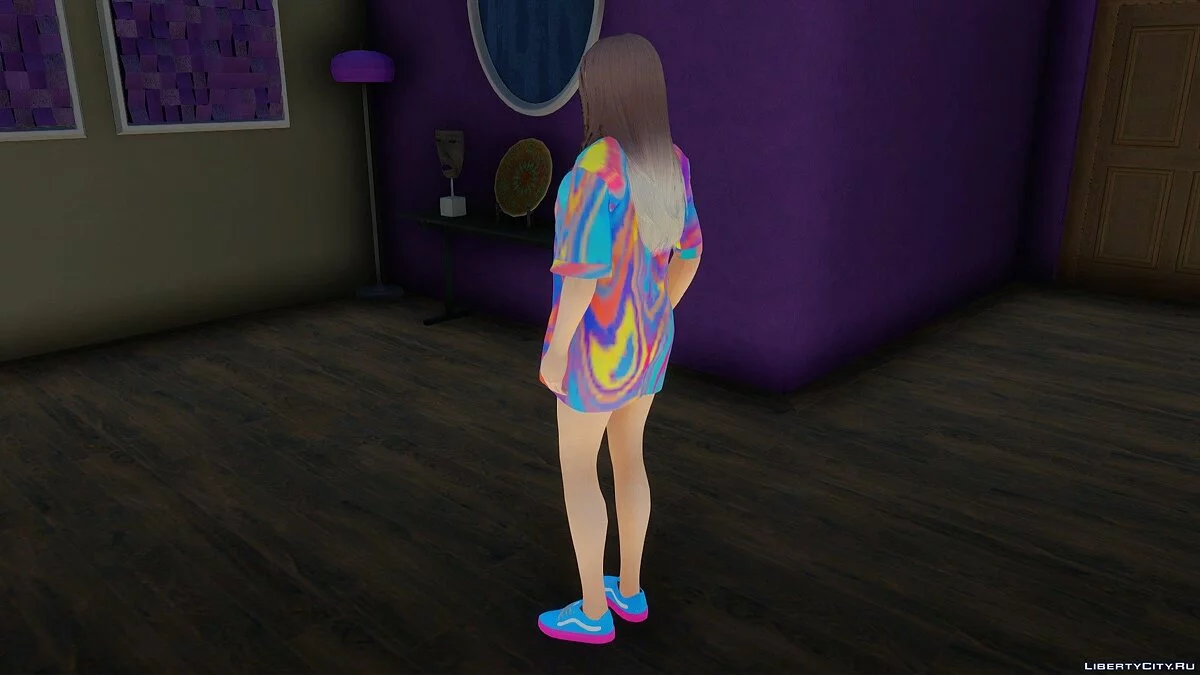 Helena Douglas em vestido psicodélico / GTA San Andreas