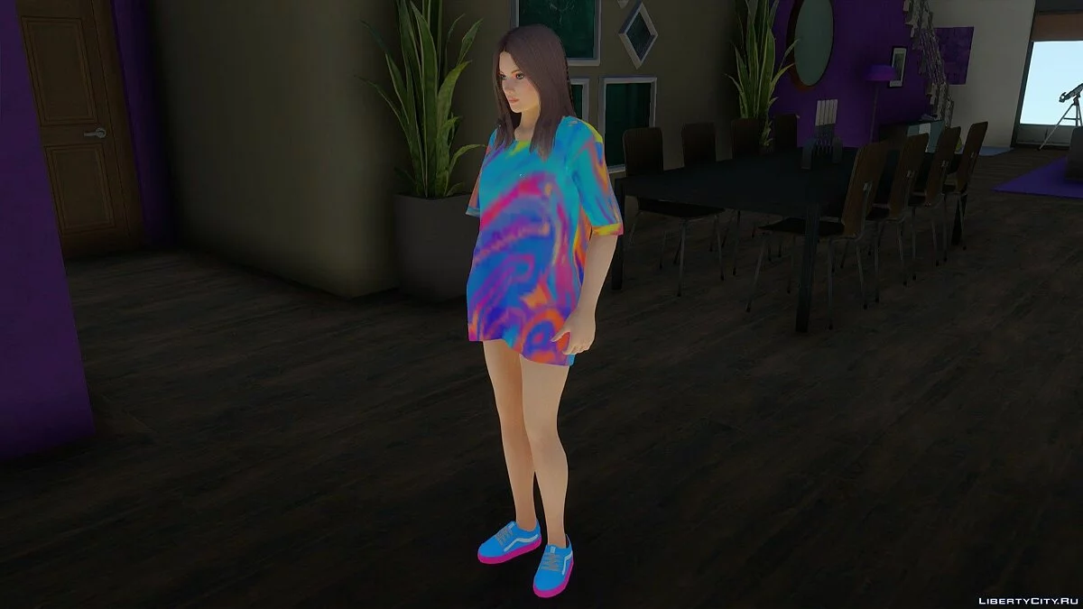 Helena Douglas em vestido psicodélico / GTA San Andreas