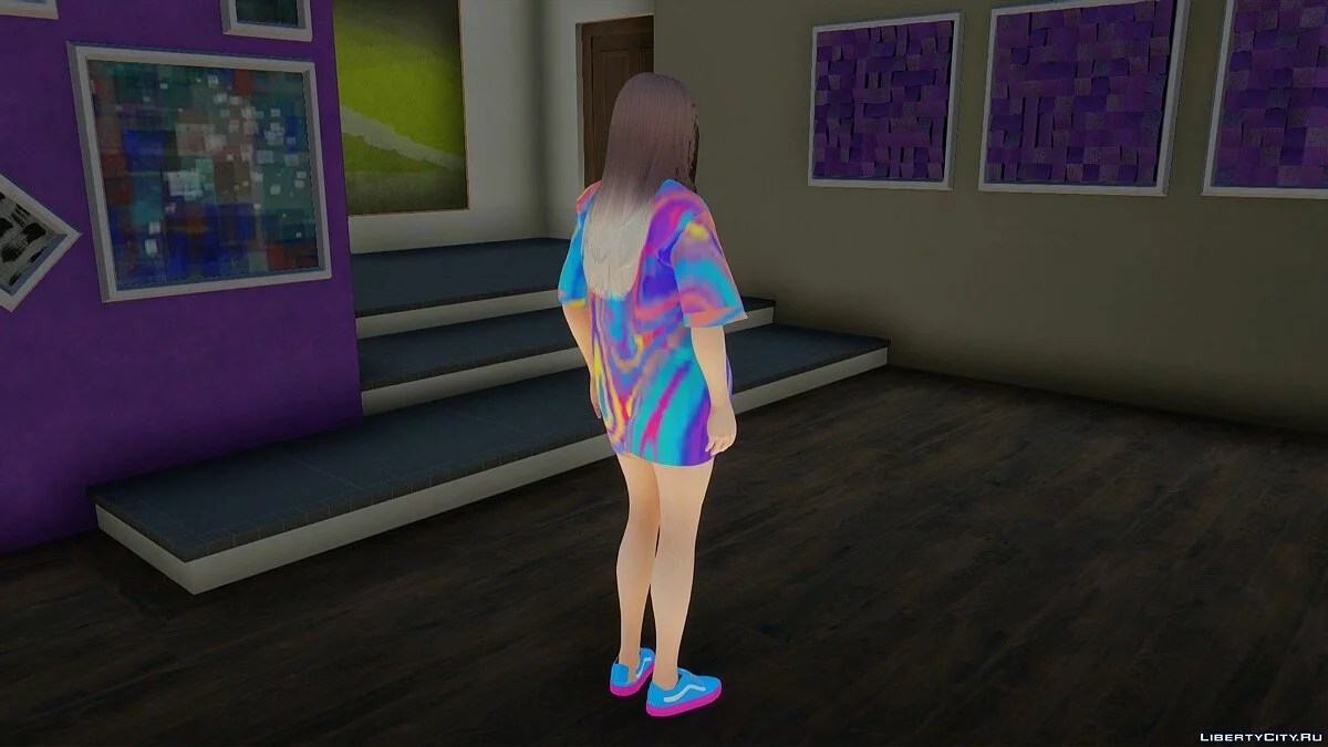 Helena Douglas em vestido psicodélico / GTA San Andreas