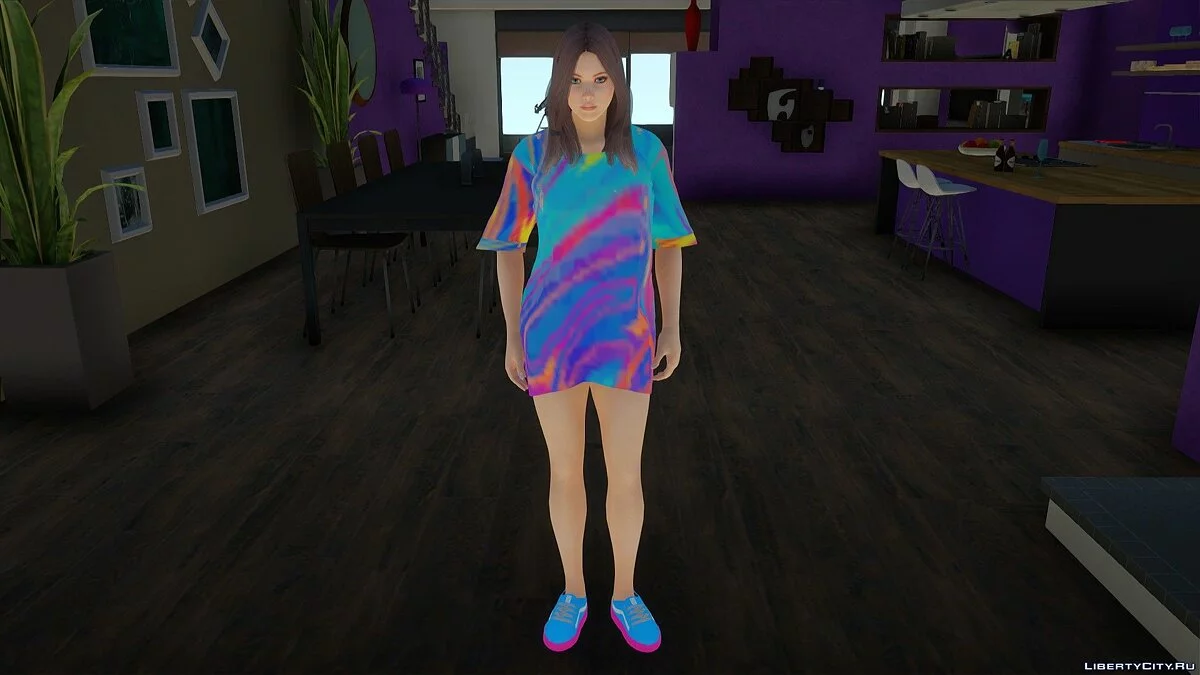 Helena Douglas em vestido psicodélico / GTA San Andreas