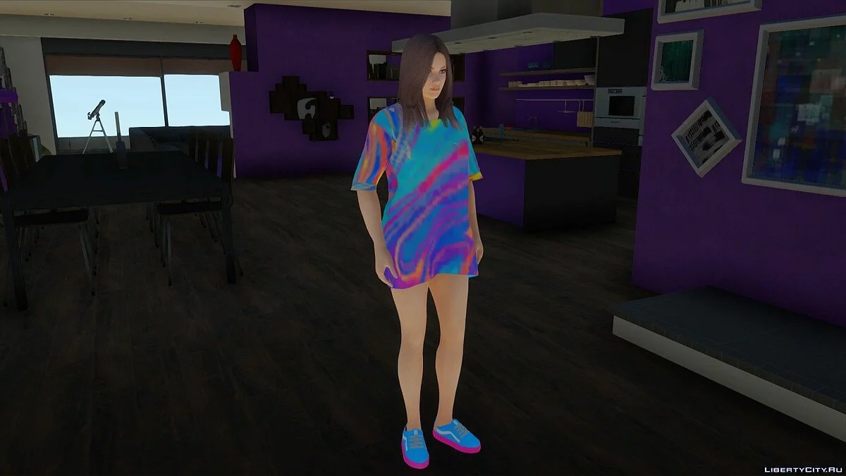 Helena Douglas em vestido psicodélico / GTA San Andreas